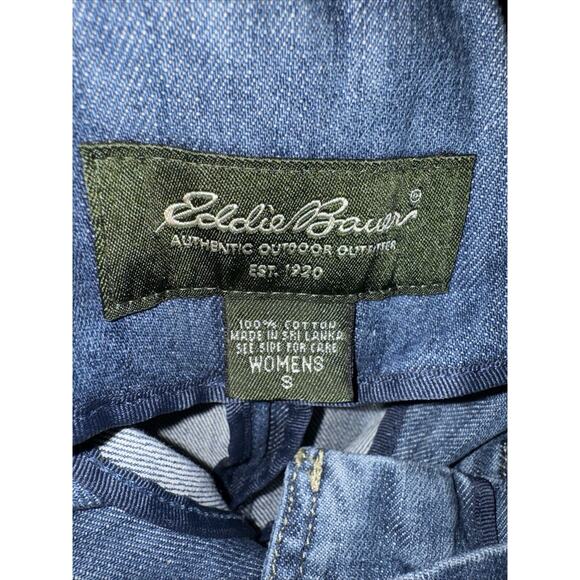 Eddie Bauer Denim Jean Jacket Sz S Ladies Waist With Peplum Beautiful Comfort - Picture 3 of 6